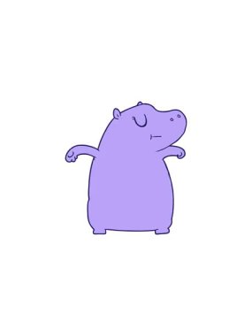 hipopotamların gösterişli satış animasyonu