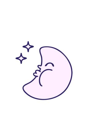 Yıldızlı bir ayın çizgi filminin animasyonunu genişletiyor.