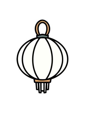 Geleneksel Japon zanaat tarzında asılı lambaların animasyonunu bob ve duraklat