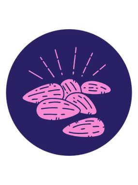 Dövme stili bademlerin titreyen hareketli animasyonu