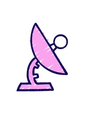 Radar Tabak Tebeşiri Çiziminin neon ışık efekti canlandırması