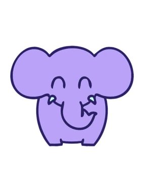 Çizgi roman tarzındaki garip fil animasyonunu bob ve duraklat