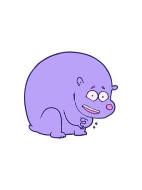 Kutup ayısı neon çizgi filminin hareketli animasyonu