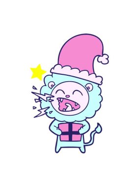 Parıldayan yıldızlar çizgi film kükreyen aslanının hediyesini canlandırıyor.