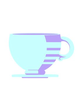 Kahve fincanı grafik vektör simgesinin dönen hareket animasyonu