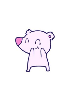 Bir kutup ayısı çizgi filminin yanıp sönen radyal çizgileri.