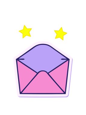 dönen yıldızlar çizgi film zarfının garip bir el yapıştırmasının animasyonu