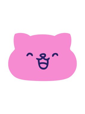 Sevimli kedi suratının hareketli animasyonu