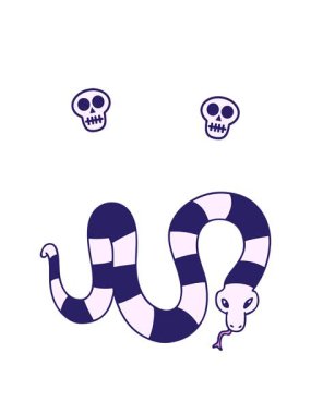 el yapımı çizgi film yılanının kafatası animasyonu