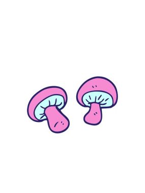 Karikatür mantarlarının yanıp sönen radyal çizgileri