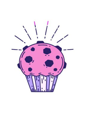 Geleneksel dövmeli çikolatalı kekin animasyonunu canlandırın.