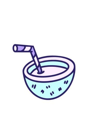 Brezilya Cocoloco Brezilya kokteyl çiziminin animasyonunu genişletiyorum.