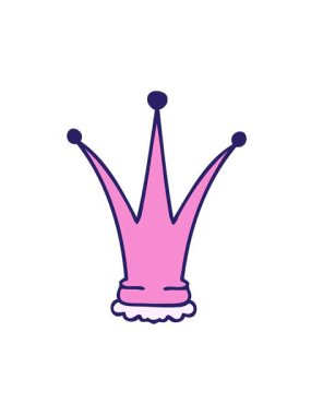 El hareketlerinin titreşimli animasyonu çizilmiş tuhaf karikatür altın taç