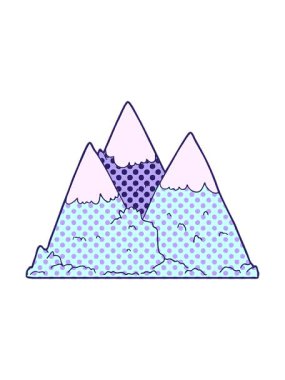 Çizgi film dağlarının basınçlı animasyonu