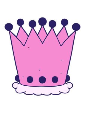 Karikatür tacının titreyen hareketi.