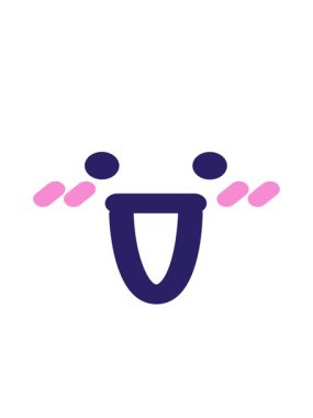 bobbing motion animation of crazy happy face icon