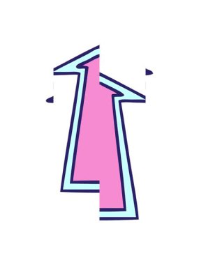 Bir okun el çiziminin hareketli animasyonu.