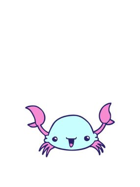 Çizgi film yengecinin zıplama hareketi