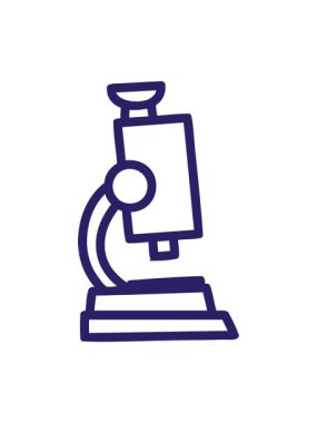 Mikroskop ve kaydırma sembolü simgesinin ışık efekti canlandırması