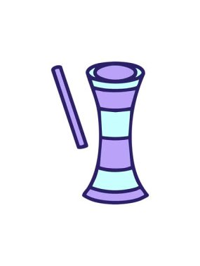 Brezilya Reco müzik enstrümanının dikkat çekici animasyonu