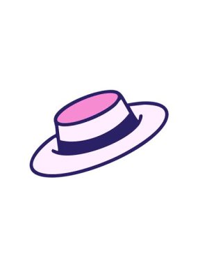 Geleneksel Brezilya şapkasının kalkış ve yüzme animasyonu