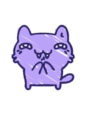 Kedi Tebeşiri Çizim Tasarımı 'nın dönen hareket animasyonu