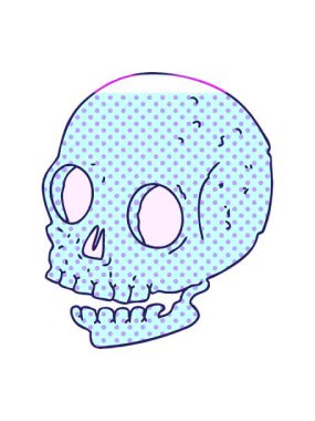 Çizgi roman karikatür kafatasının animasyonunu çalıştır.