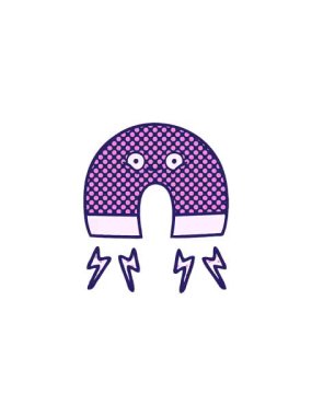 Bir mıknatıs karikatürünün çarpıcı satış animasyonu