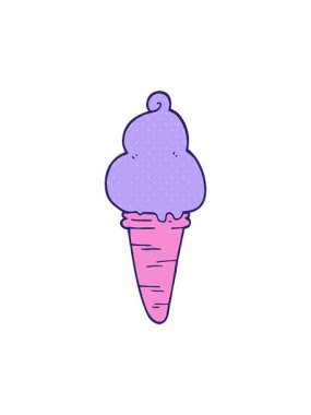 Dondurma karikatürünün dönen hareketli animasyonu