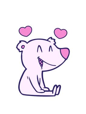 dönen kalpler Oturan ayı çizgi filminin animasyonu