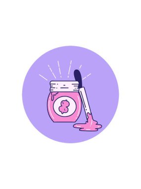 Dövme stili fıstık ezmesinin radyoaktif parlak animasyonu