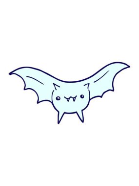 neon ışık efekti çizgi film yarasasının animasyonu