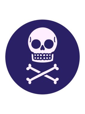 pressure popping animation of an iconic tattoo style design of a skull