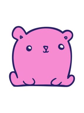 Karikatür ayı tasarımının basınçlı animasyonu