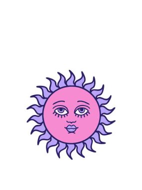 Yüzü olan bir güneşin ikonik dövme görüntüsünün yükselişi ve yüzeyi