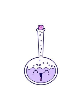 neon ışık efektleri karikatür kimyasal iksiri animasyonu