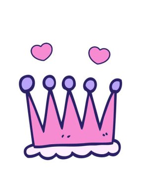 dönen kalpler basit karikatür karalama tacının animasyonu