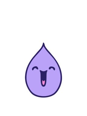 El hareketlerinin hareketli animasyonu garip çizgi film duygusal yağmur damlası