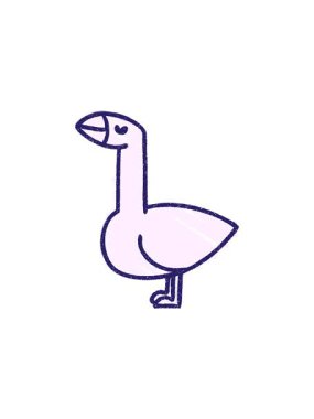 Kaz karakterinin radyoaktif parlayan animasyonu