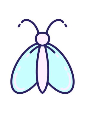 Basit bir kelebek çizgi filminin animasyonunu oynat ve durdur