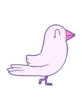 Eğlenceli çizgi film karakterinin dönen hareket animasyonu