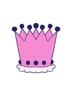 Çizgi film tacının radyoaktif parlak animasyonu