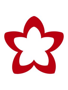 Geleneksel Japon çiçeklerinin neon ışık efekti animasyonu