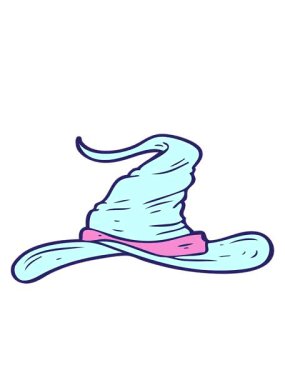 çizgi film sihirbazları şapkasının hareketli animasyonu