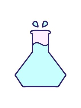 Bir bilim deneyi tasarımının çizgi filminin parlak ışık efekti