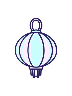 Sallanan bir fenerin hareketli animasyonu. Geleneksel Japon parlaması.