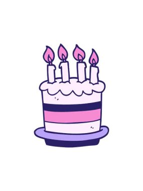 Doğum günü pastası çizgi filminin dönen hareketi