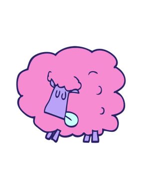 karikatür karikatür kara koyunun hareketli animasyonu