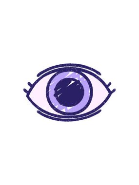 Bir Göz Sembol Tebeşiri Çiziminin hareketli canlandırması