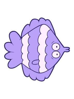 Çizgi film yassı balığın animasyonunu durdurup duraklat